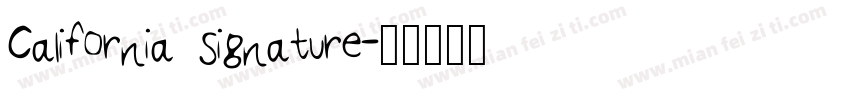 California Signature字体转换